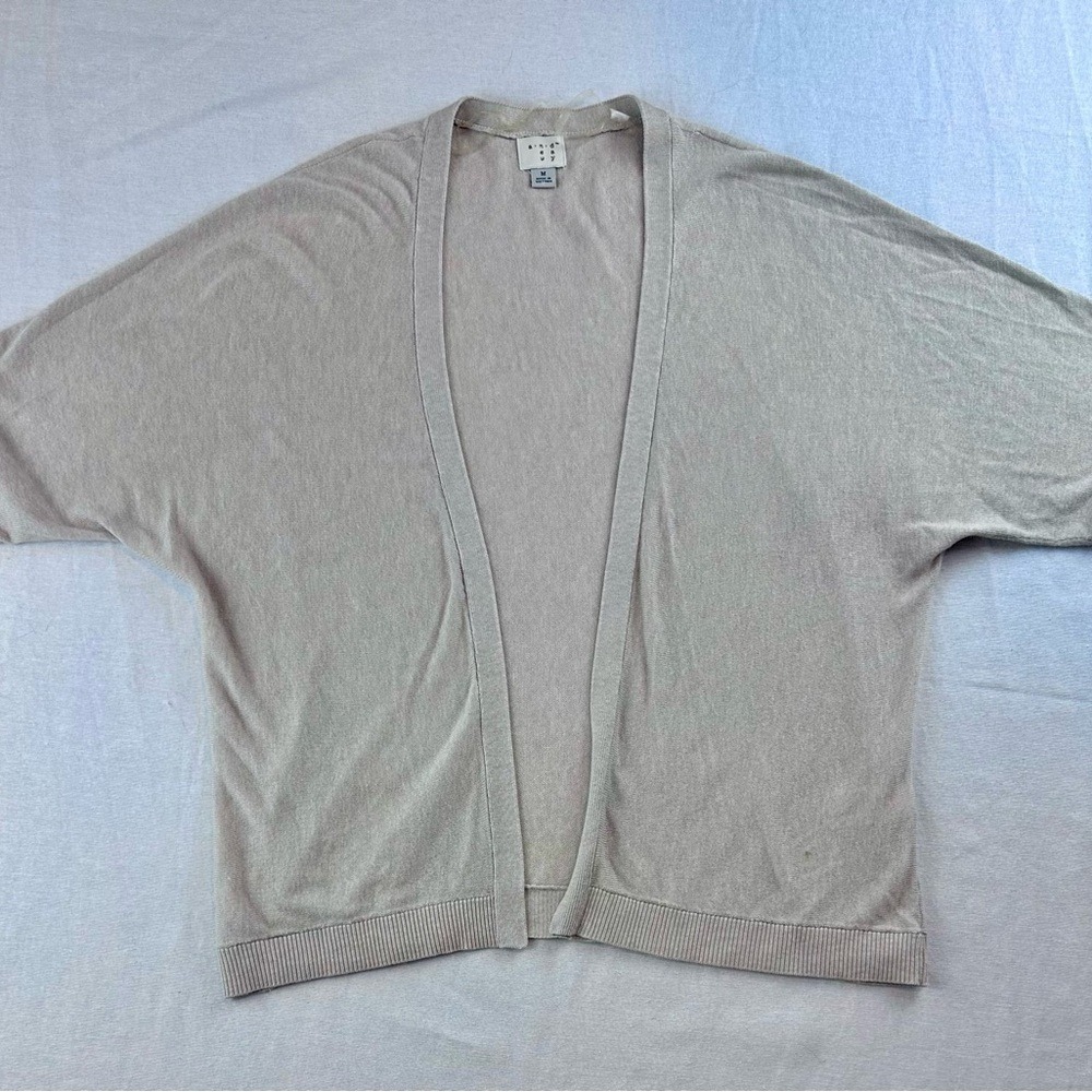 A New Day Beige Open Front Cardigan w/ dolman sleeves Women's Medium